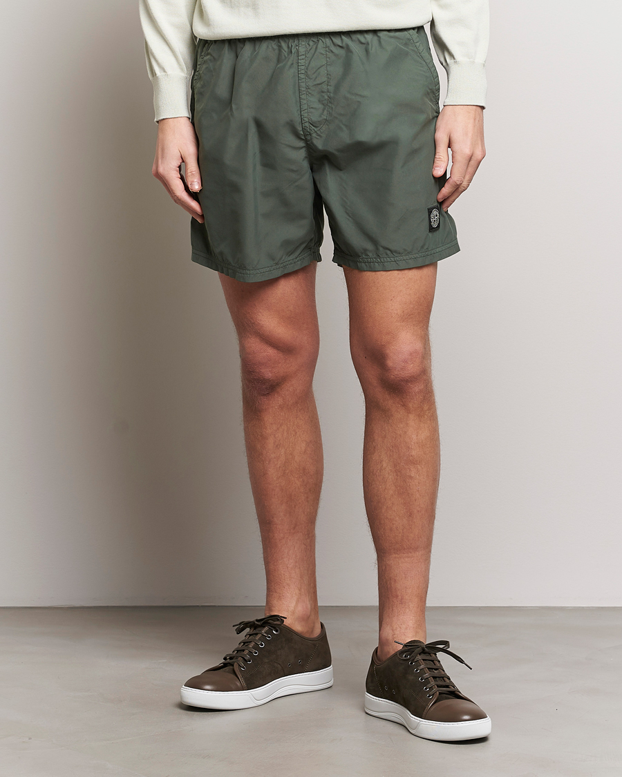 Men | Swimwear | Stone Island | Brushed Nylon Swimshorts Musk