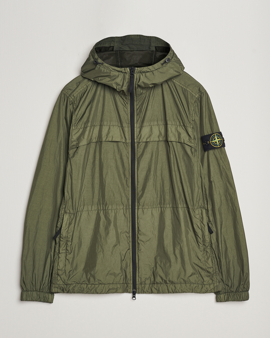 Men | Coats & Jackets | Stone Island | Crinkle Reps Hooded Jacket Musk