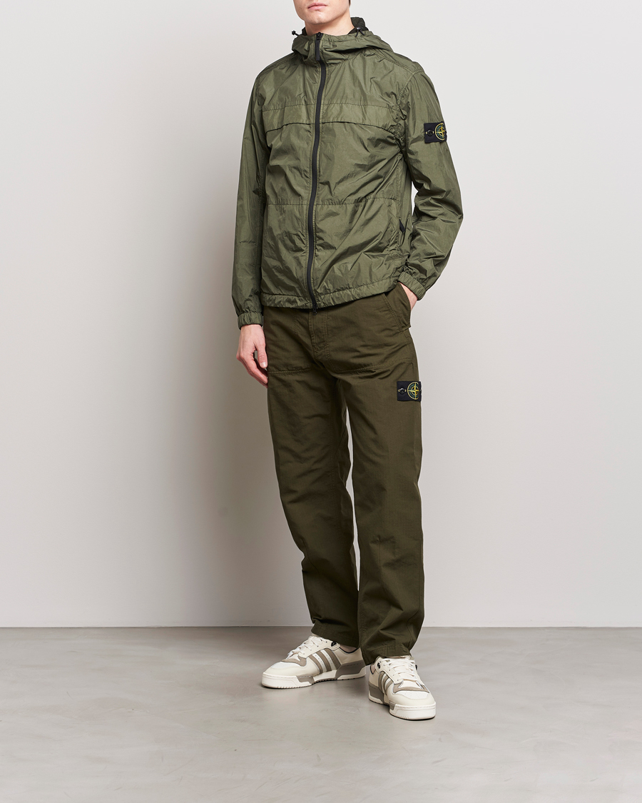 Men | Coats & Jackets | Stone Island | Crinkle Reps Hooded Jacket Musk