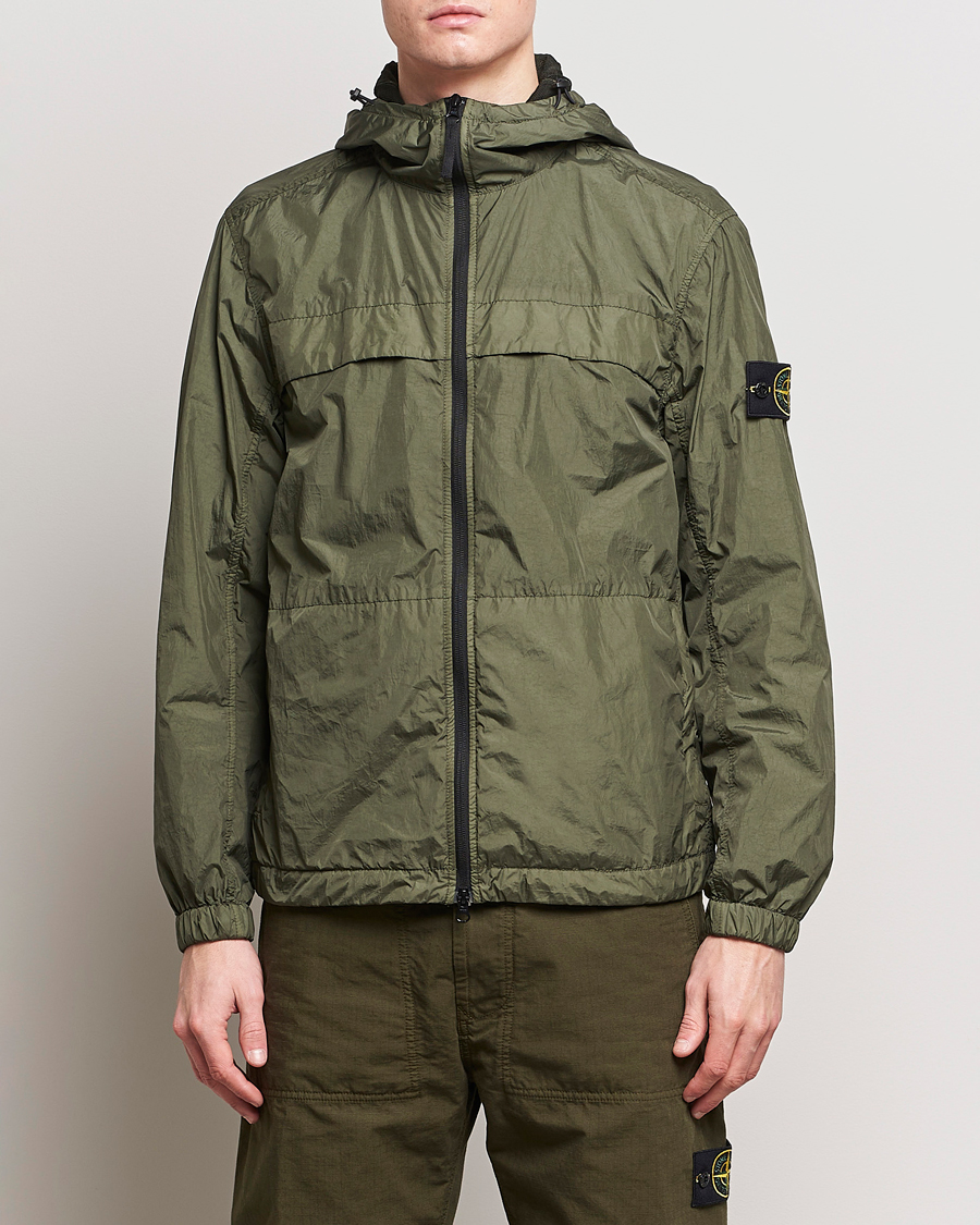 Men | Coats & Jackets | Stone Island | Crinkle Reps Hooded Jacket Musk