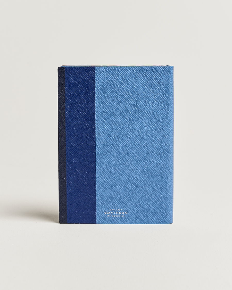 Men | Smythson Soho Notebook Ribbon Stripe Nile Blue | Smythson | Soho Notebook Ribbon Stripe Nile Blue