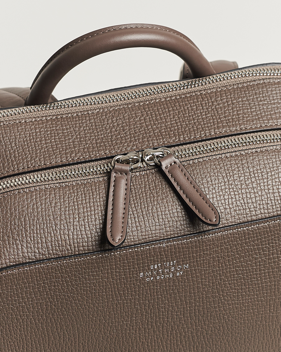 Men | Bags | Smythson | Ludlow Zip Around Backpack Dark Taupe
