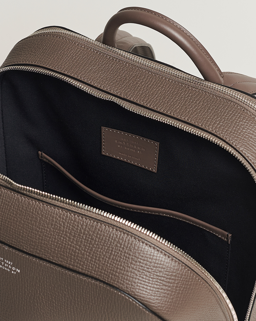Men | Smythson Ludlow Zip Around Backpack Dark Taupe | Smythson | Ludlow Zip Around Backpack Dark Taupe