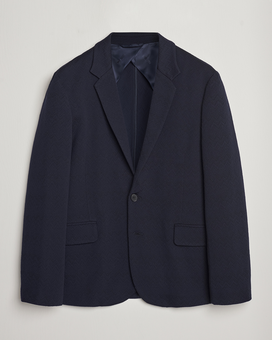 Men | Blazers | Missoni | Chevron Wool Blazer Navy