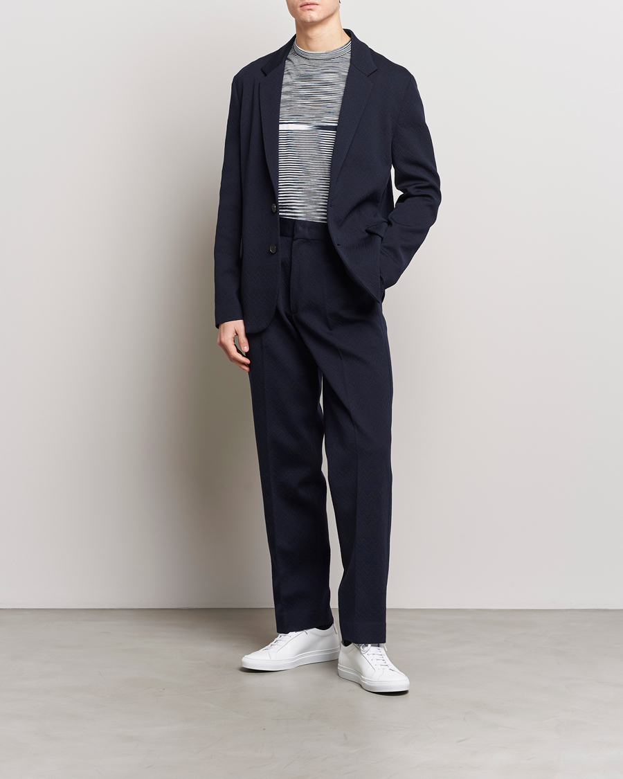 Men | Blazers | Missoni | Chevron Wool Blazer Navy