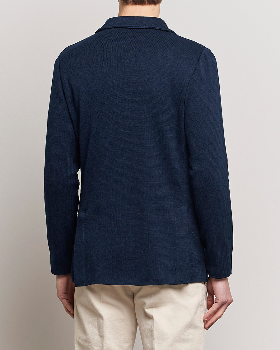 Men | Blazers | Lardini | Knitted Cotton Blazer Navy