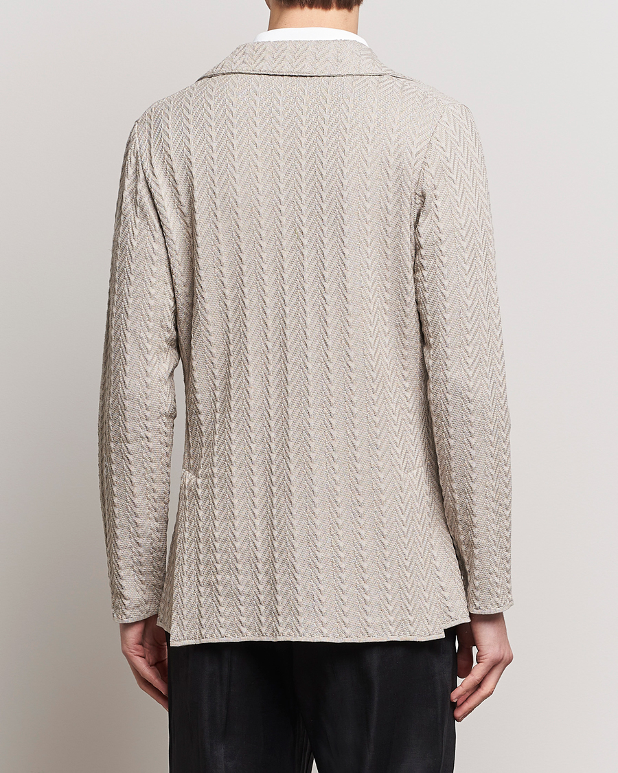 Men | Blazers | Lardini | Knitted Structure Cotton Blazer Beige