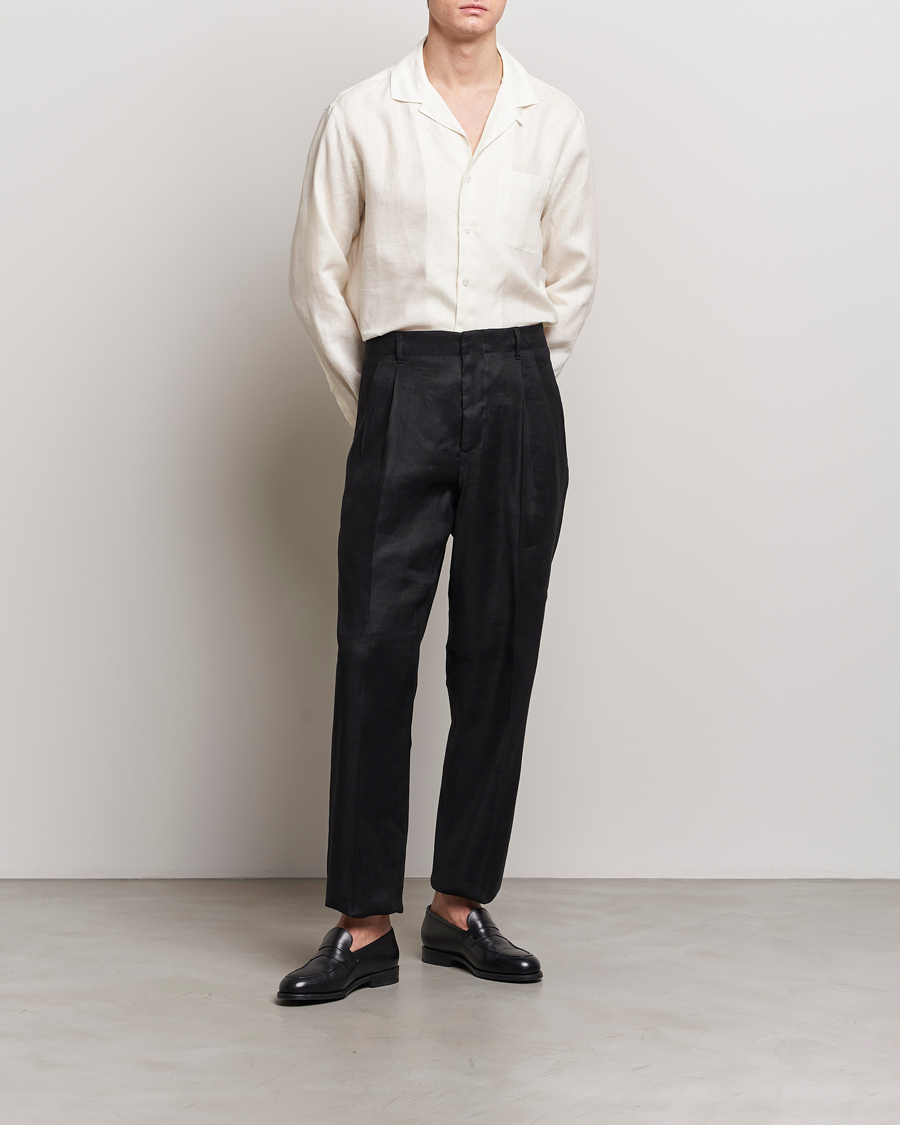 Men | Shirts | Lardini | Klop Linen Shirt Off White