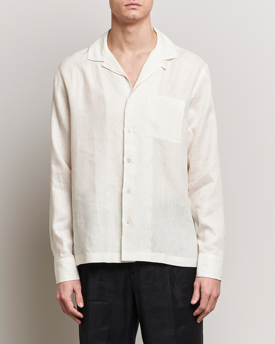 Men | Shirts | Lardini | Klop Linen Shirt Off White