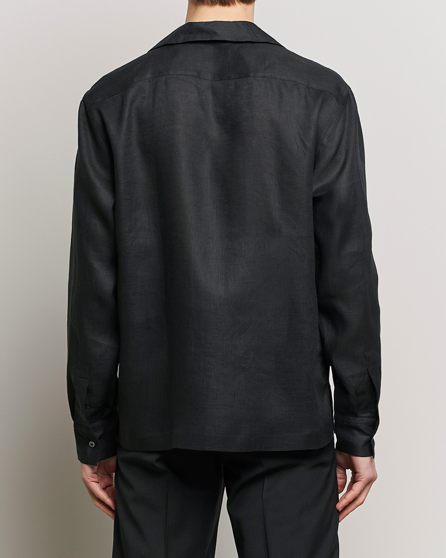 Men | Shirts | Lardini | Klop Linen Shirt Black