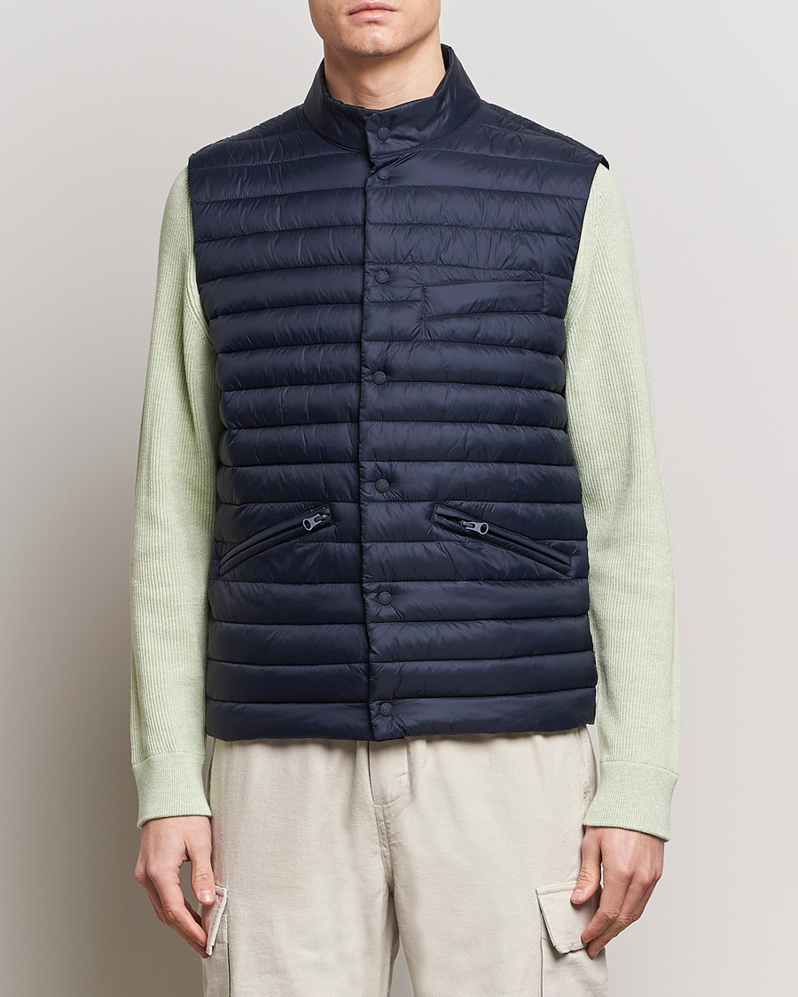 Men | Coats & Jackets | Save The Duck | Aiko Lightweigt Padded Vest Blue Black