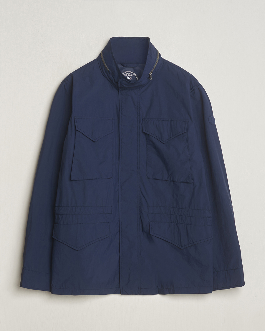 Men | Coats & Jackets | Save The Duck | Mako Water Repellent Nylon Field Jacket Navy Blue