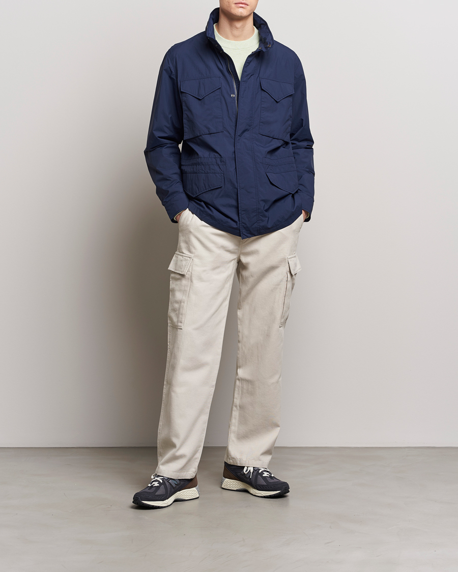 Men | Coats & Jackets | Save The Duck | Mako Water Repellent Nylon Field Jacket Navy Blue