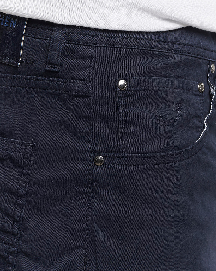 Men | Shorts | Jacob Cohën | Nicolas Cotton Gabardine Shorts Navy
