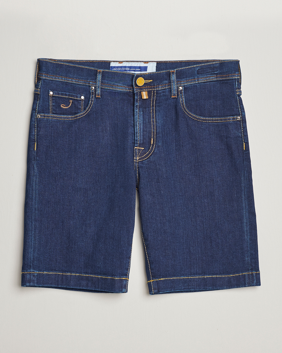 Men | Shorts | Jacob Cohën | Nicolas Stretch Denim Shorts Dark Blue