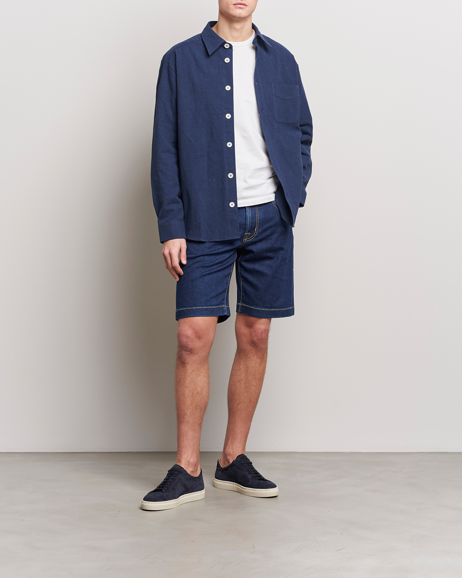 Men | Shorts | Jacob Cohën | Nicolas Stretch Denim Shorts Dark Blue