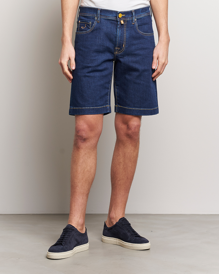 Men | Shorts | Jacob Cohën | Nicolas Stretch Denim Shorts Dark Blue