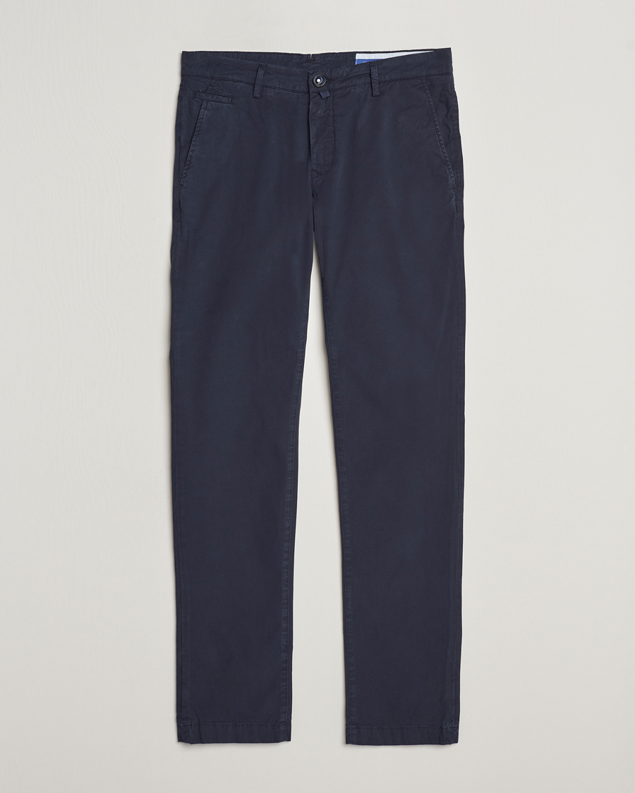 Men | Trousers | Jacob Cohën | Bobby Cotton Gabardine Chinos Navy