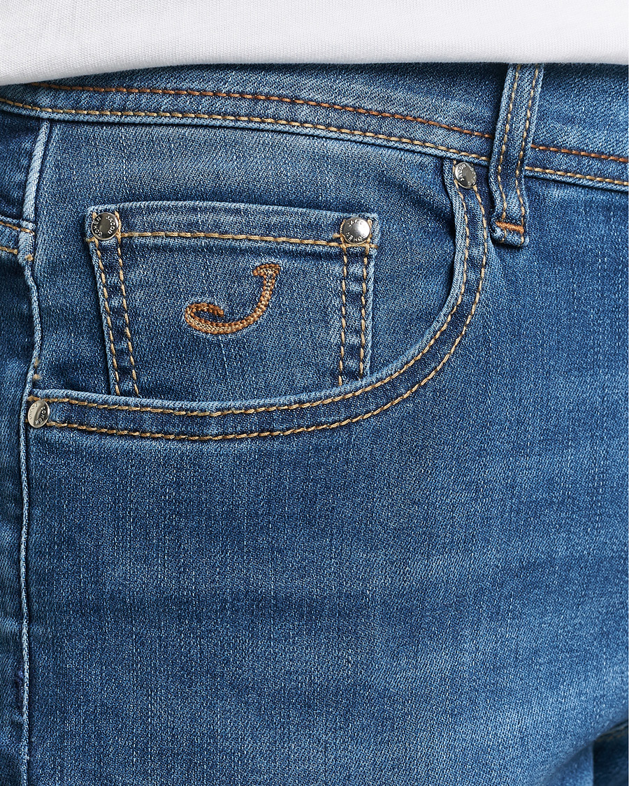 Men | Jeans | Jacob Cohën | Nick Slim Fit Stretch Jeans Mid Blue