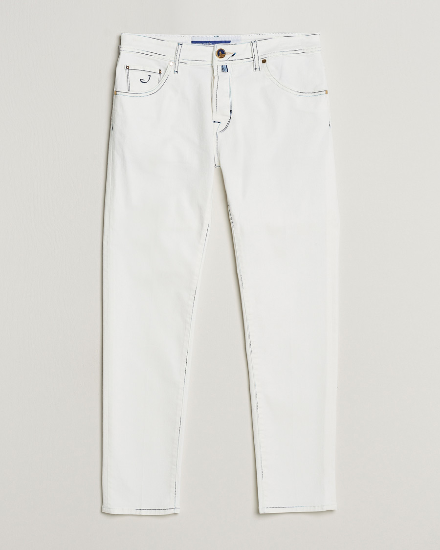 Men | Jeans | Jacob Cohën | Scott Portofino Slim Fit Stretch Jeans White
