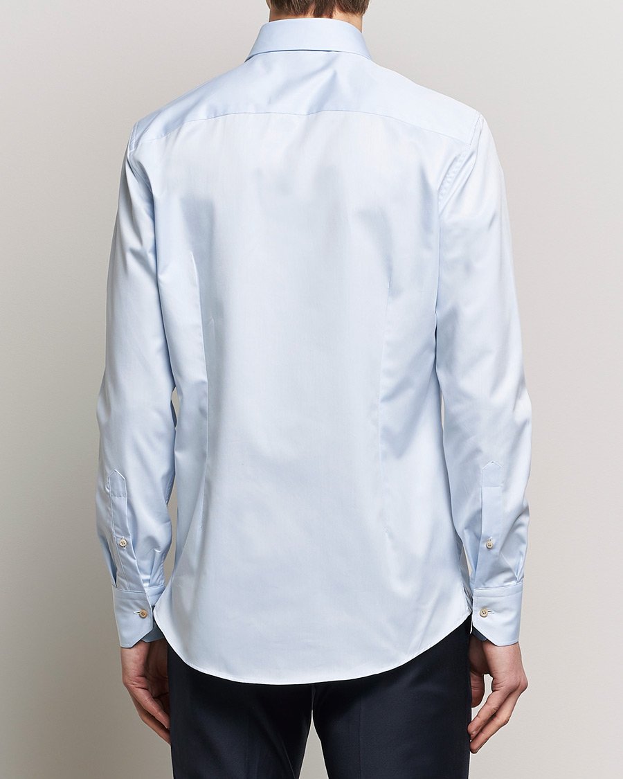 Men | Shirts | Stenströms | Slimline Multi Stripe Contrast Cut Away Shirt Light Blue