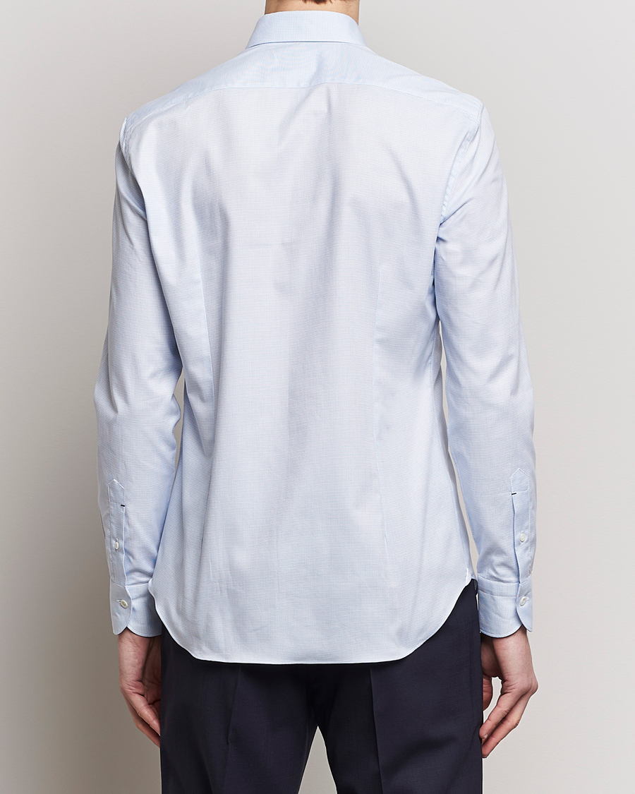 Men | Shirts | Mazzarelli | Soft Cotton Cut Away Shirt Light Blue