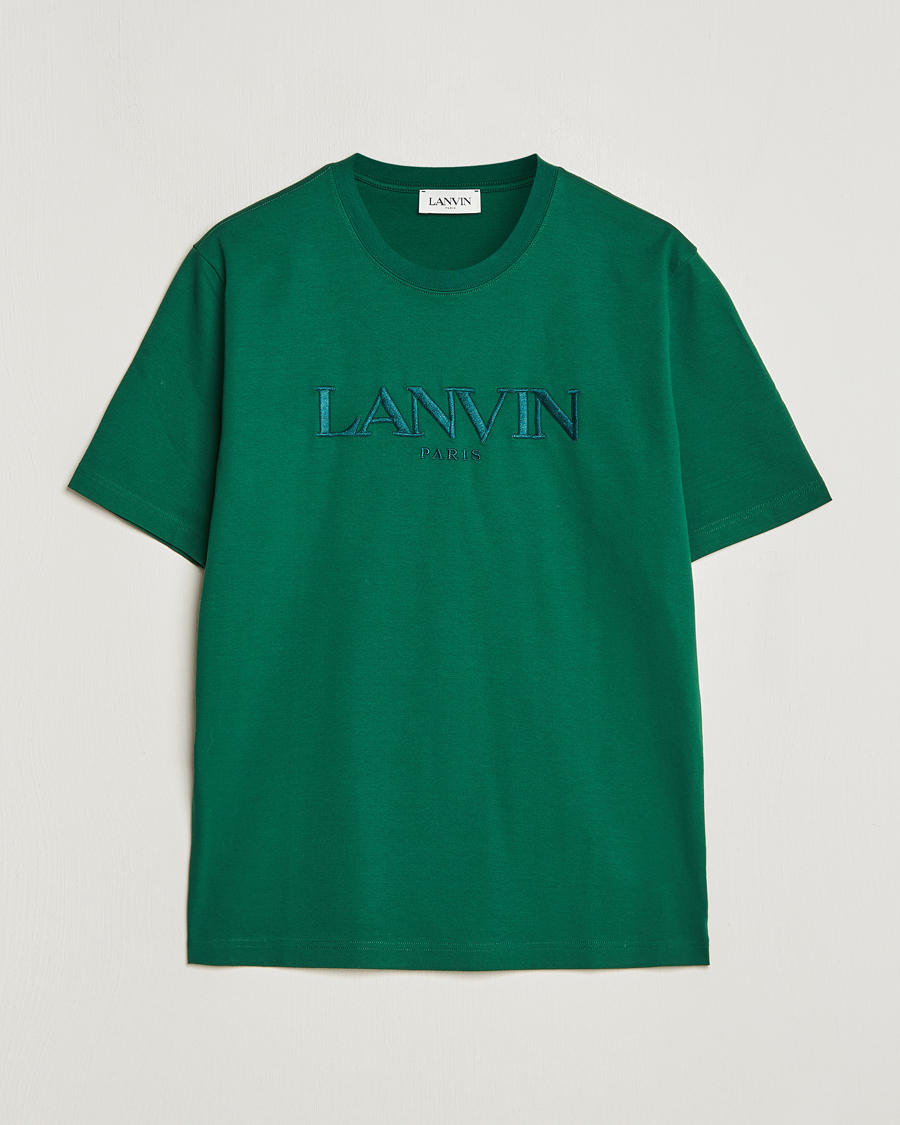 Men | T-Shirts | Lanvin | Paris Classic Logo T-Shirt Bottle Green