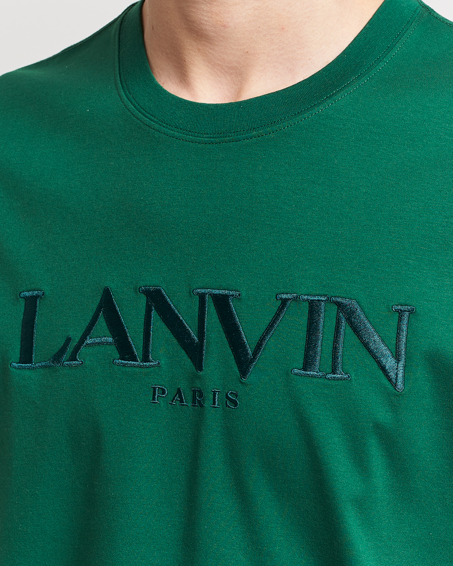 Men | T-Shirts | Lanvin | Paris Classic Logo T-Shirt Bottle Green