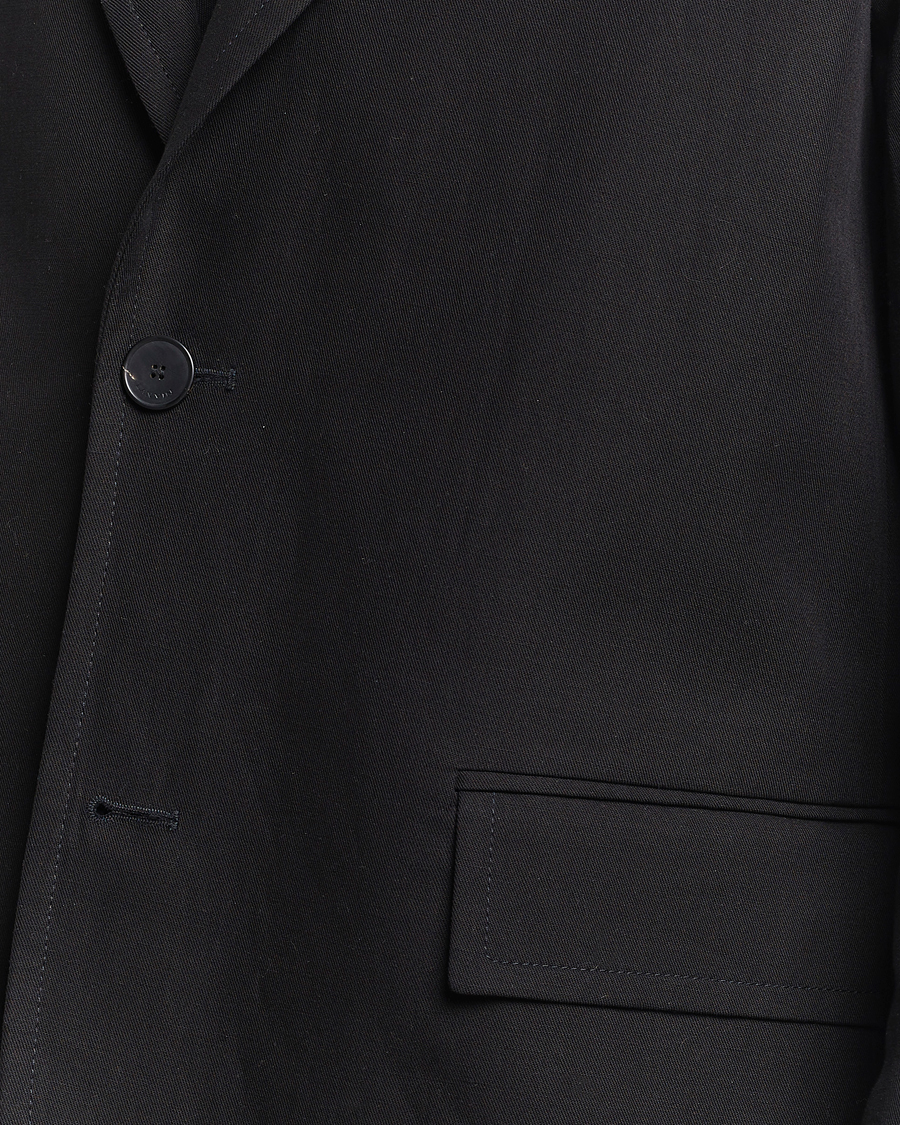 Men | Blazers | Lanvin | Deconstructed Cotton/Linen Blazer Black