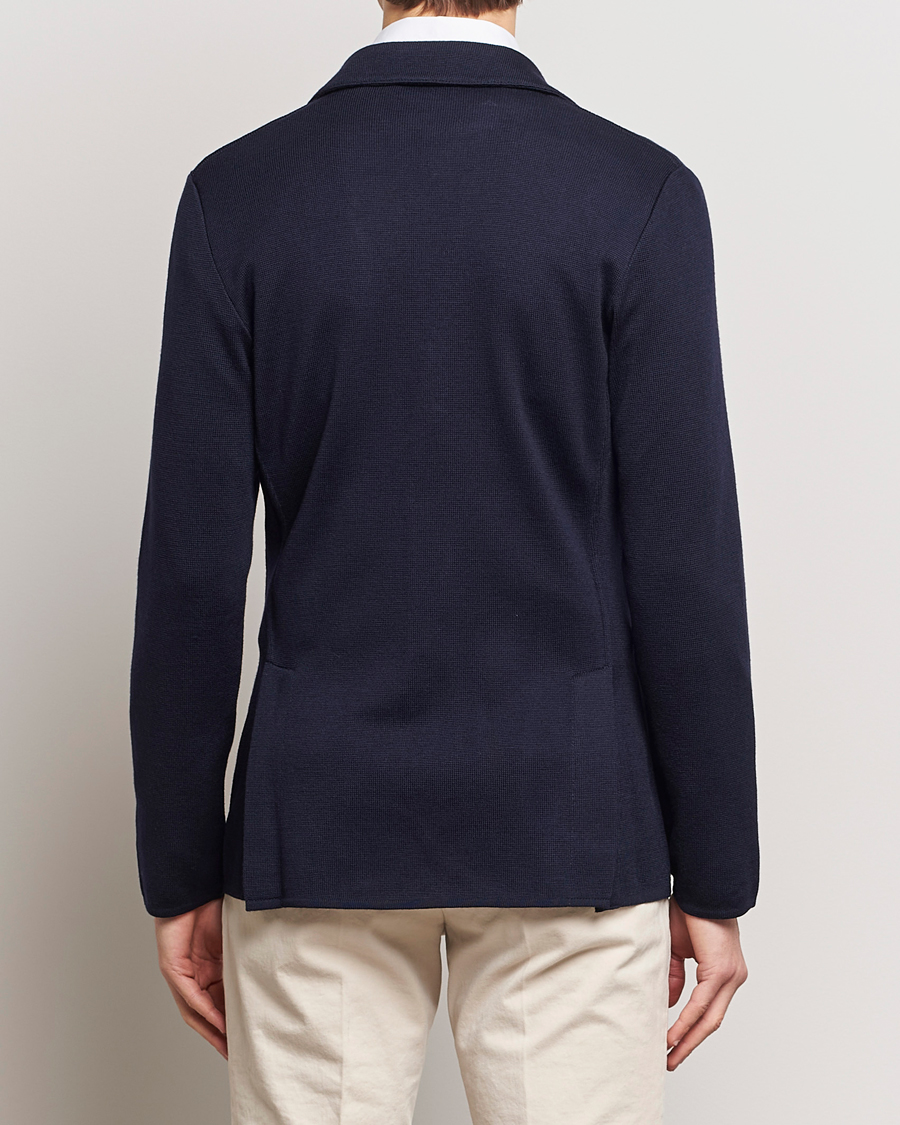 Men | Blazers | Lardini | Knitted Wool Blazer Navy