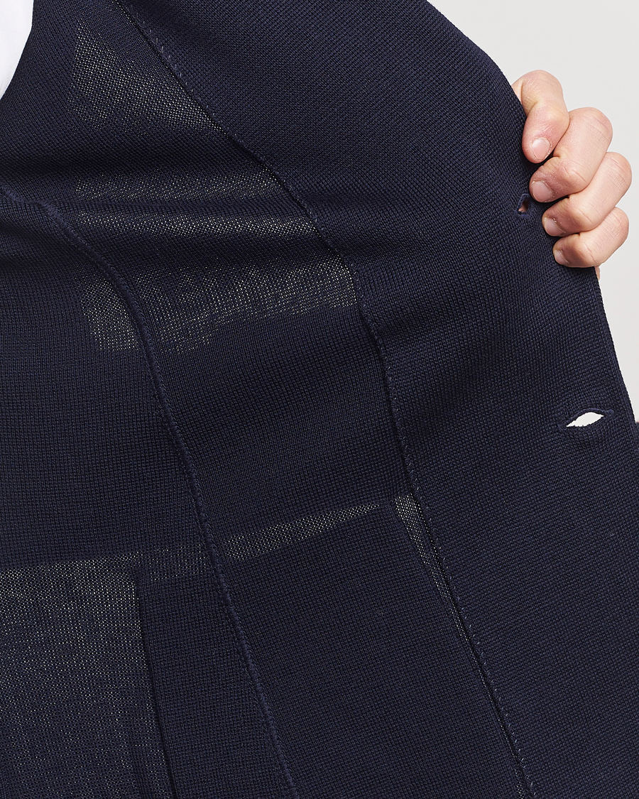 Men | Blazers | Lardini | Knitted Wool Blazer Navy