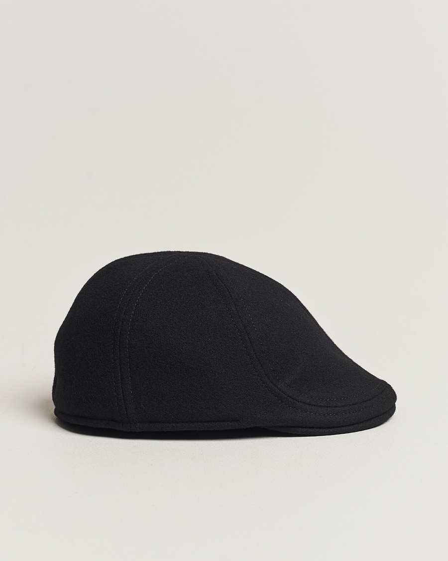 Men | Hats & Caps | Wigéns | Pub Cap Melton Wool Black