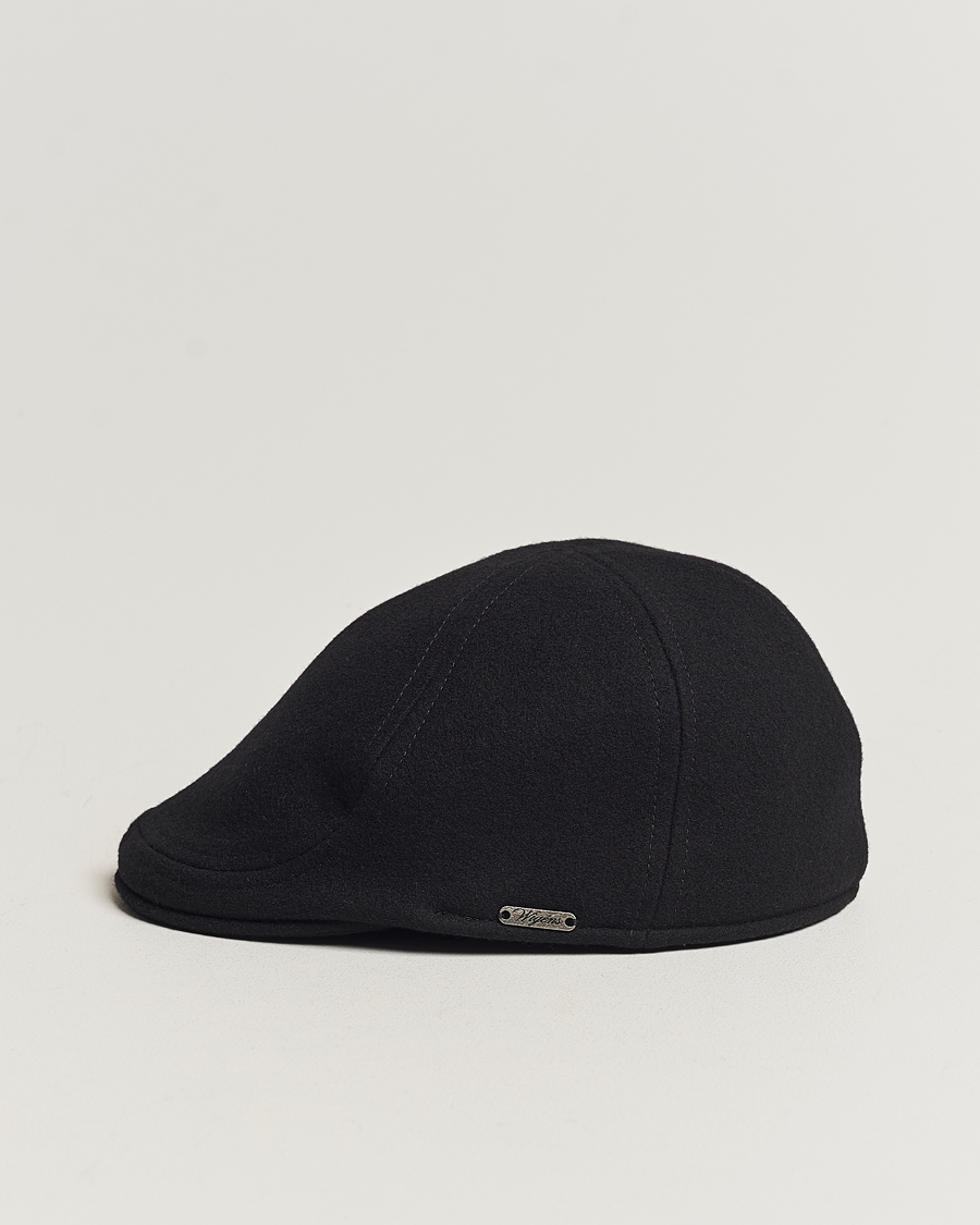 Men | Hats & Caps | Wigéns | Pub Cap Melton Wool Black