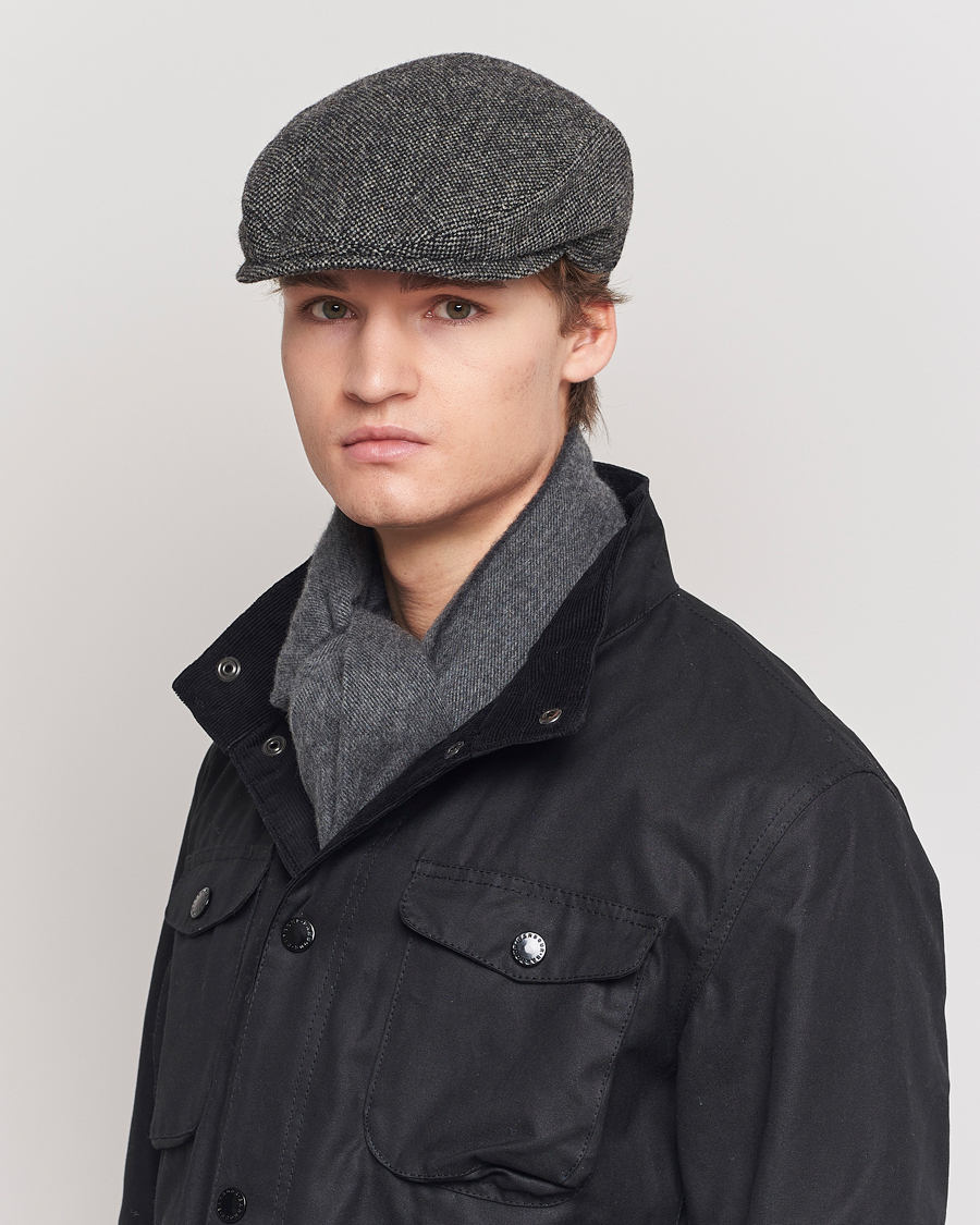 Men | Hats & Caps | Wigéns | Ivy Slim Donegal Wool Dark Grey