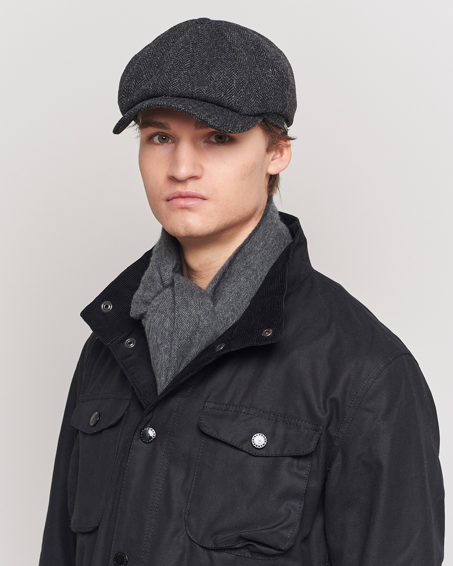 Men | Hats & Caps | Wigéns | Newsboy Classic Shetland Wool Dark Grey