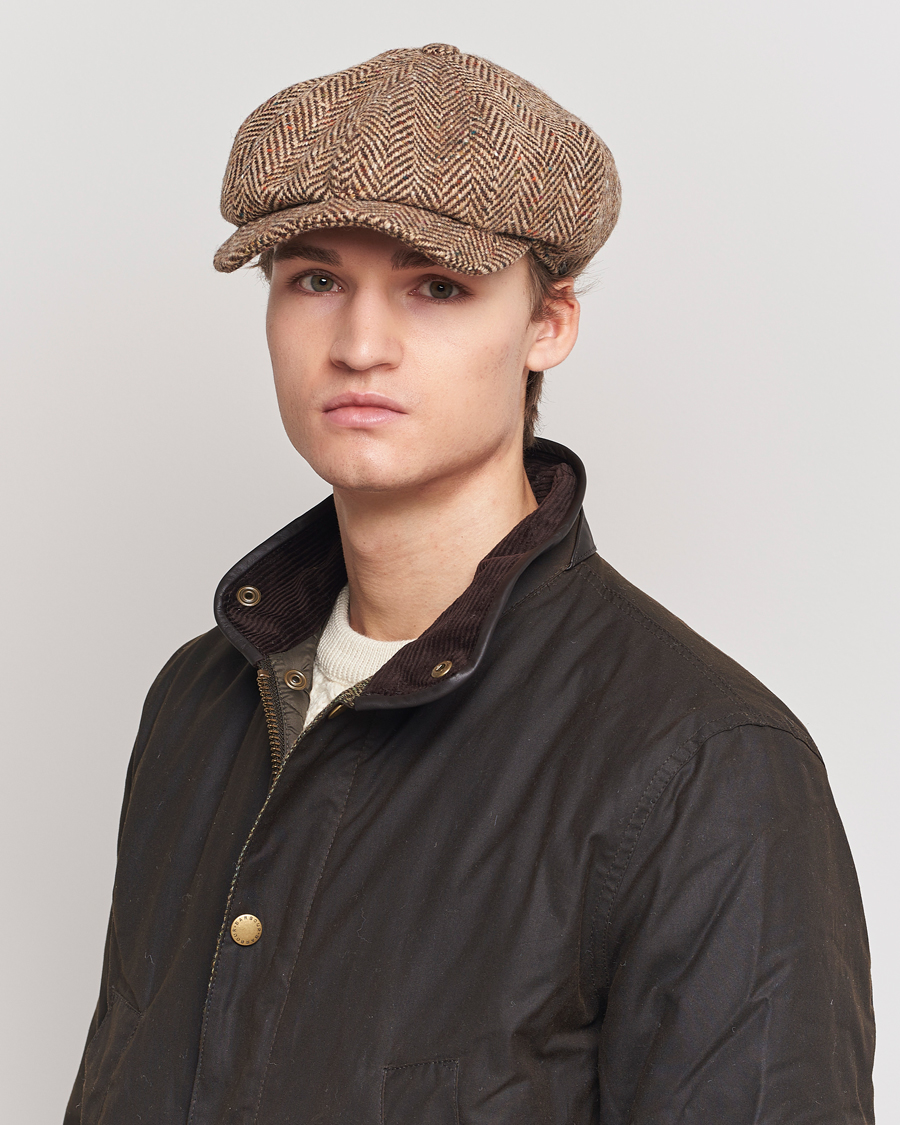 Men | Hats & Caps | Wigéns | Newsboy Retro Donegal Wool Light Brown