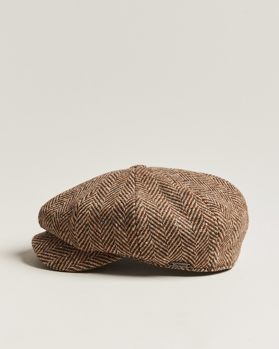 Men | Hats & Caps | Wigéns | Newsboy Retro Donegal Wool Light Brown