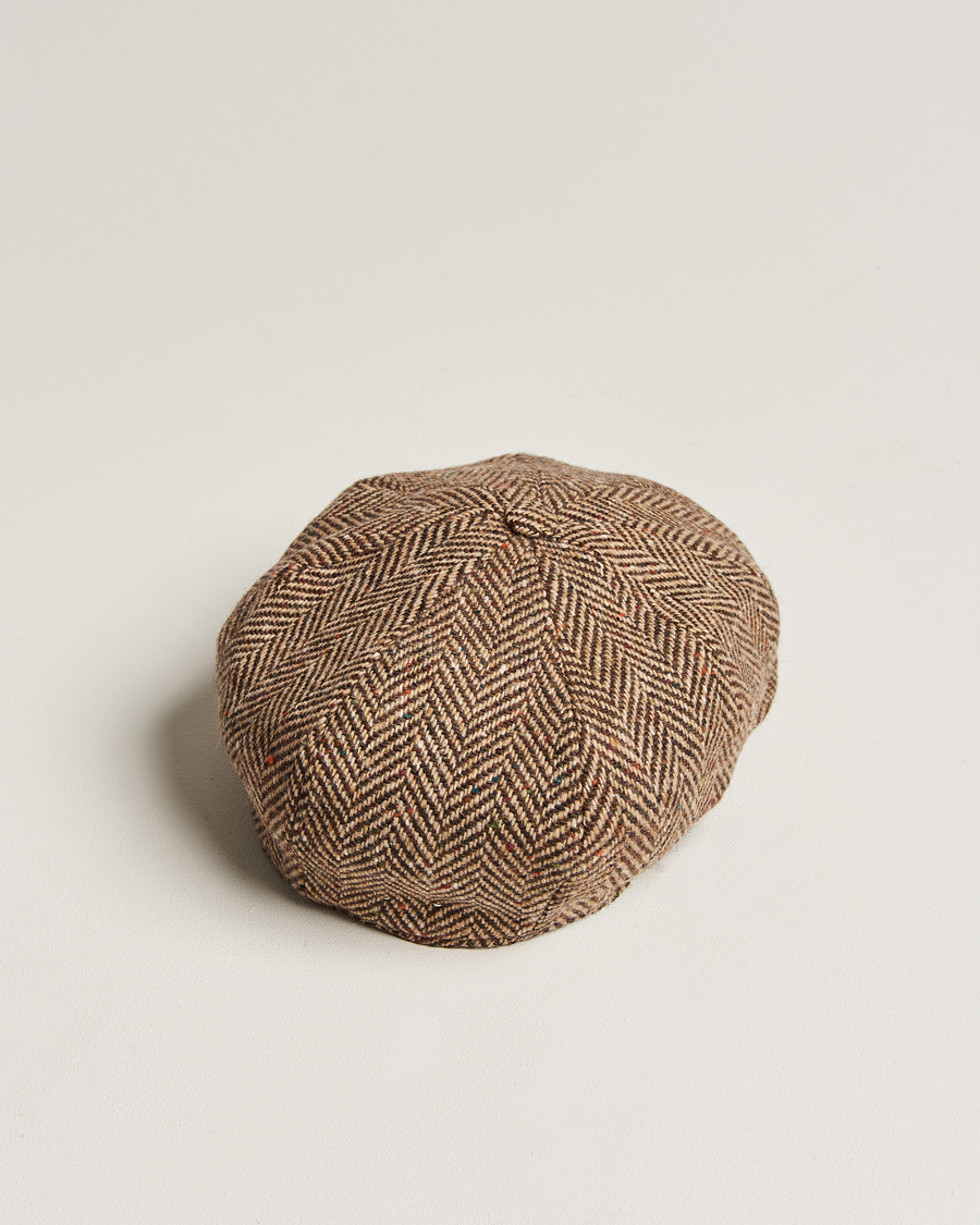 Men | Hats & Caps | Wigéns | Newsboy Retro Donegal Wool Light Brown