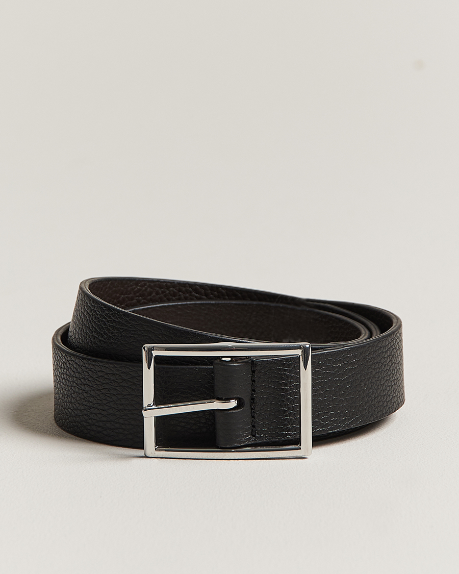 Men | Anderson's Reversible Grained Leather Belt 3 cm Black/Brown | Anderson's | Reversible Grained Leather Belt 3 cm Black/Brown