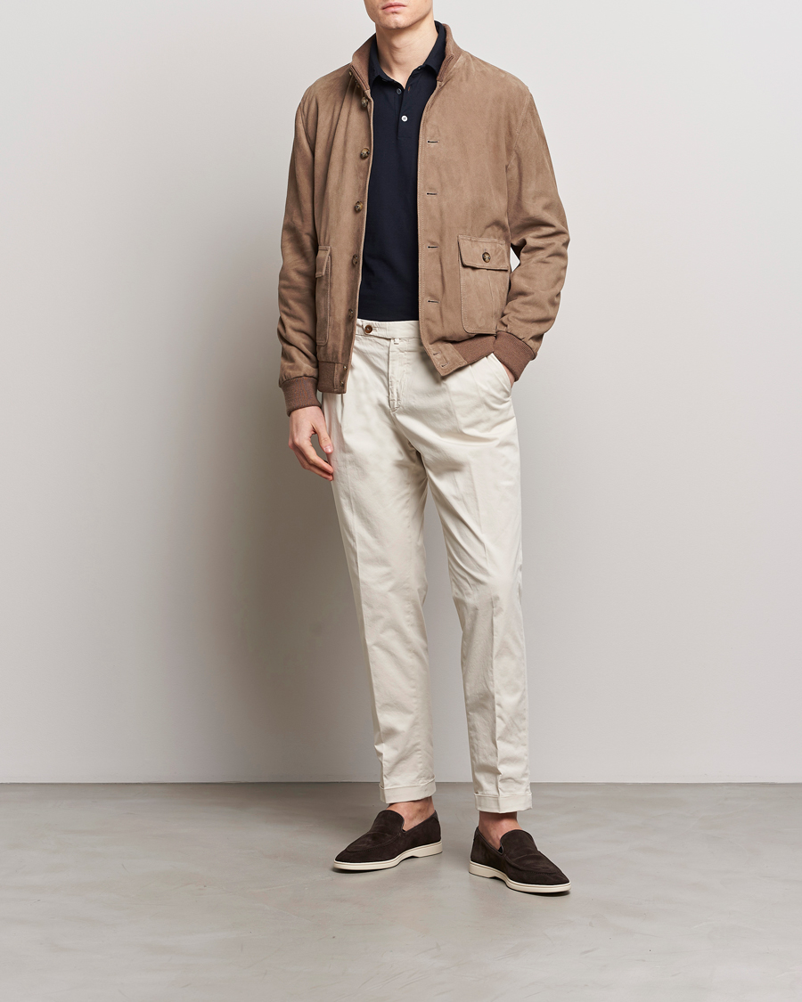Men | Coats & Jackets | Valstar | Valstarino Suede Jacket Greige