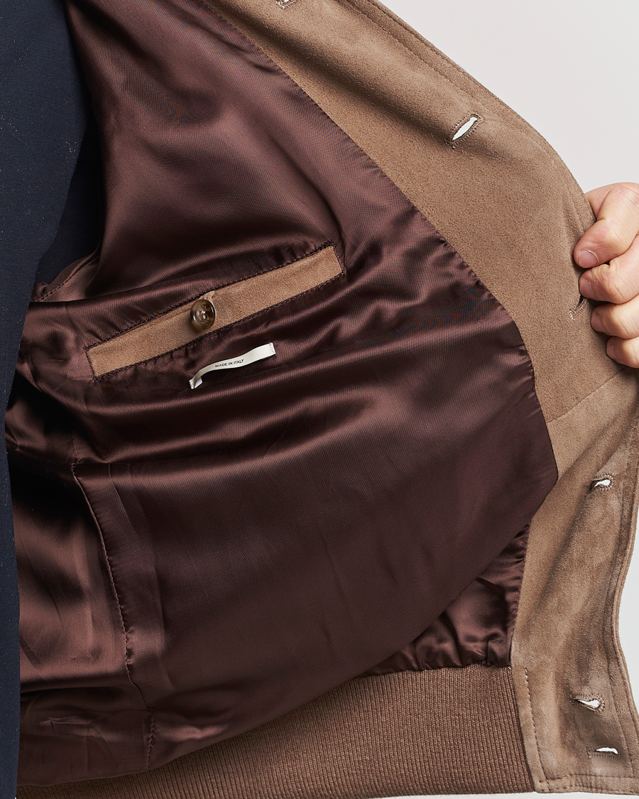 Men | Coats & Jackets | Valstar | Valstarino Suede Jacket Greige