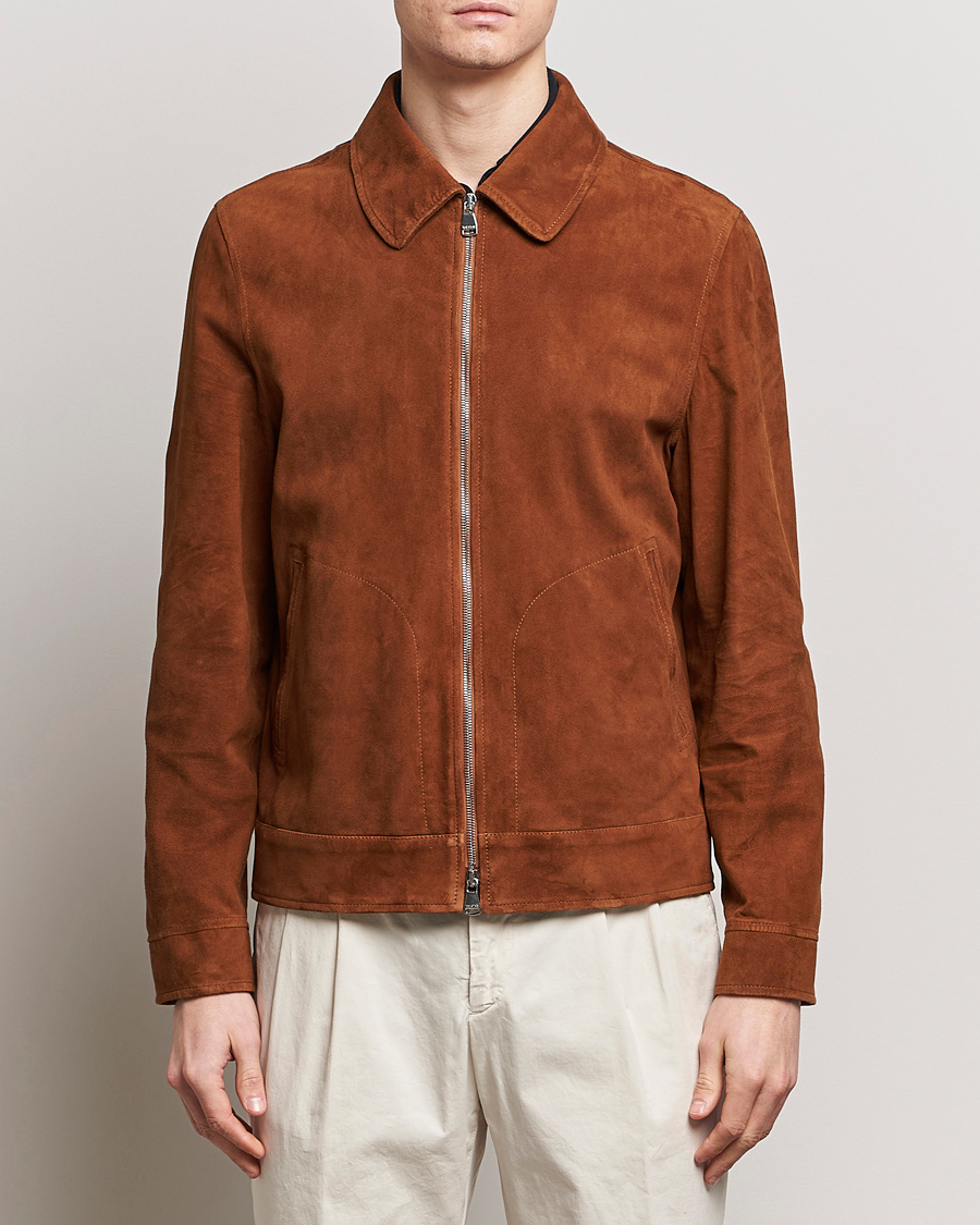 Men | Coats & Jackets | Valstar | Suede Zip Bomber Jacket Sandal