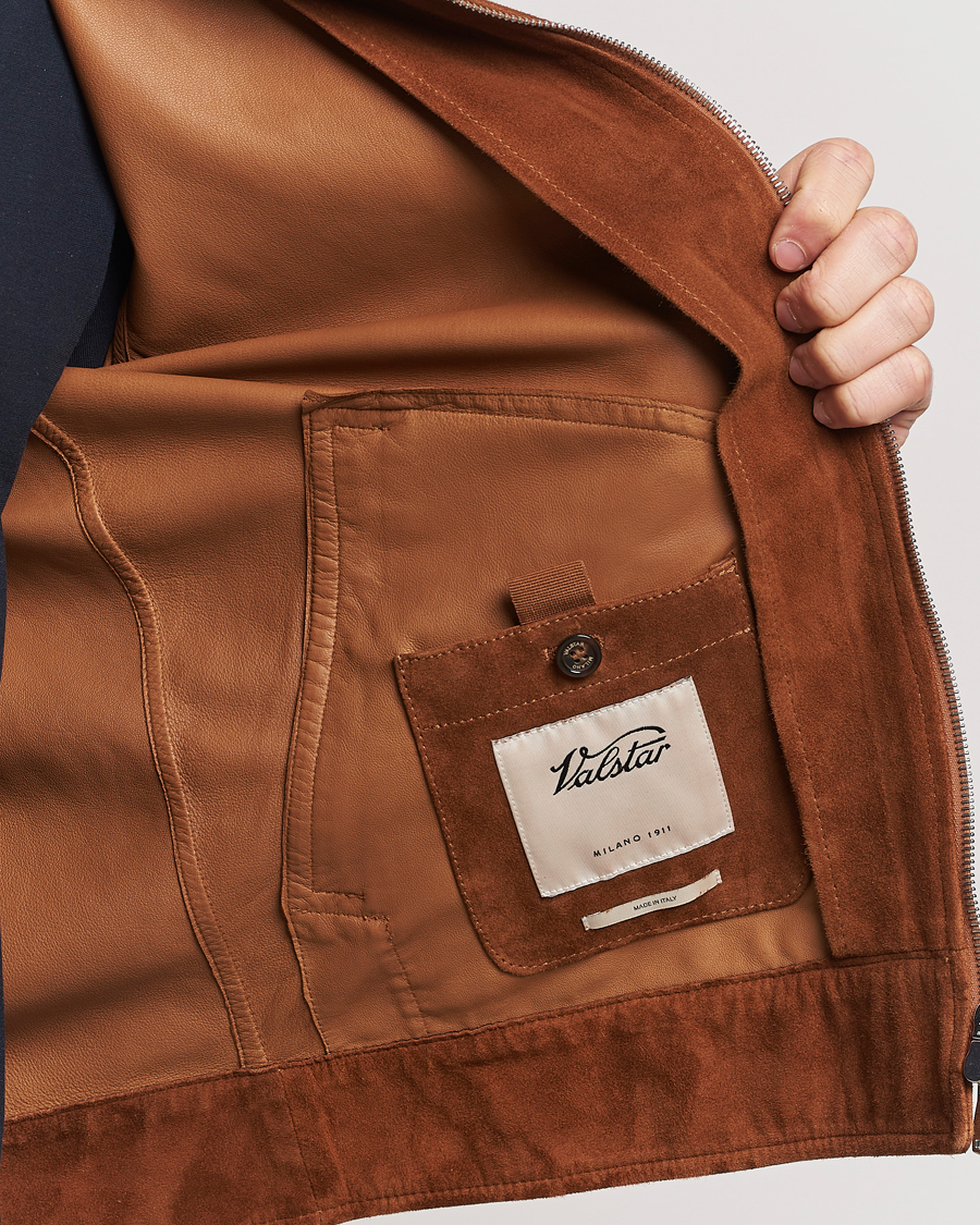 Men | Coats & Jackets | Valstar | Suede Zip Bomber Jacket Sandal