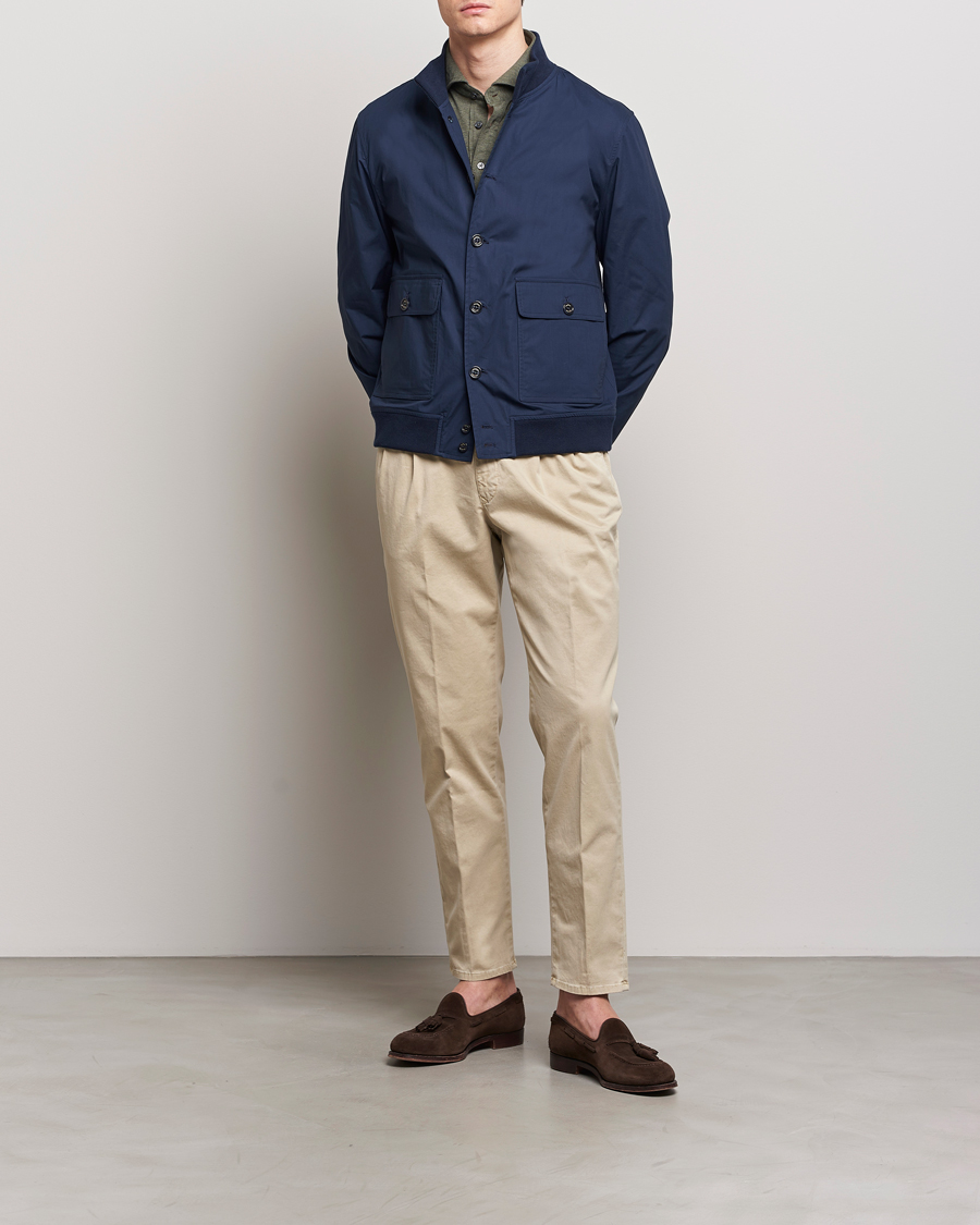 Men | Coats & Jackets | Valstar | Lightweight Cotton Valstarino Navy