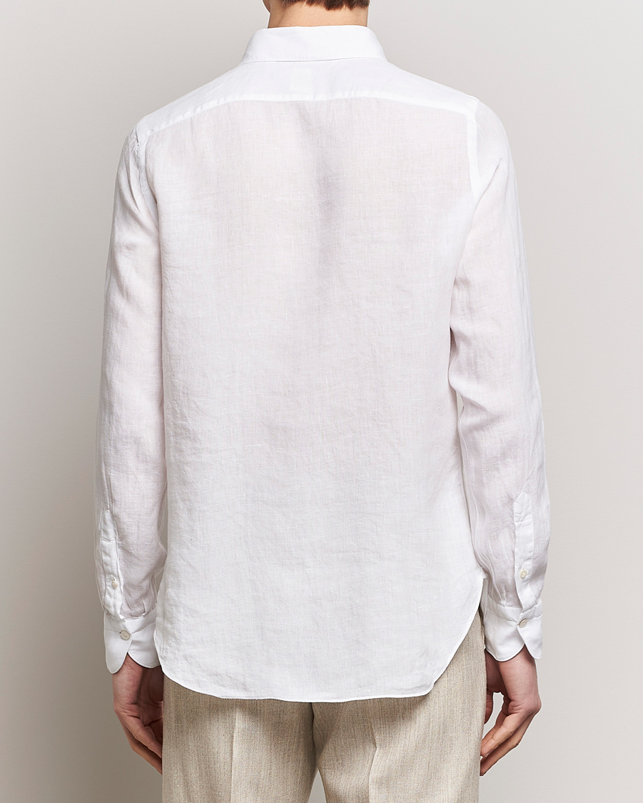 Men | Shirts | Finamore Napoli | Gaeta Linen Pocket Shirt White