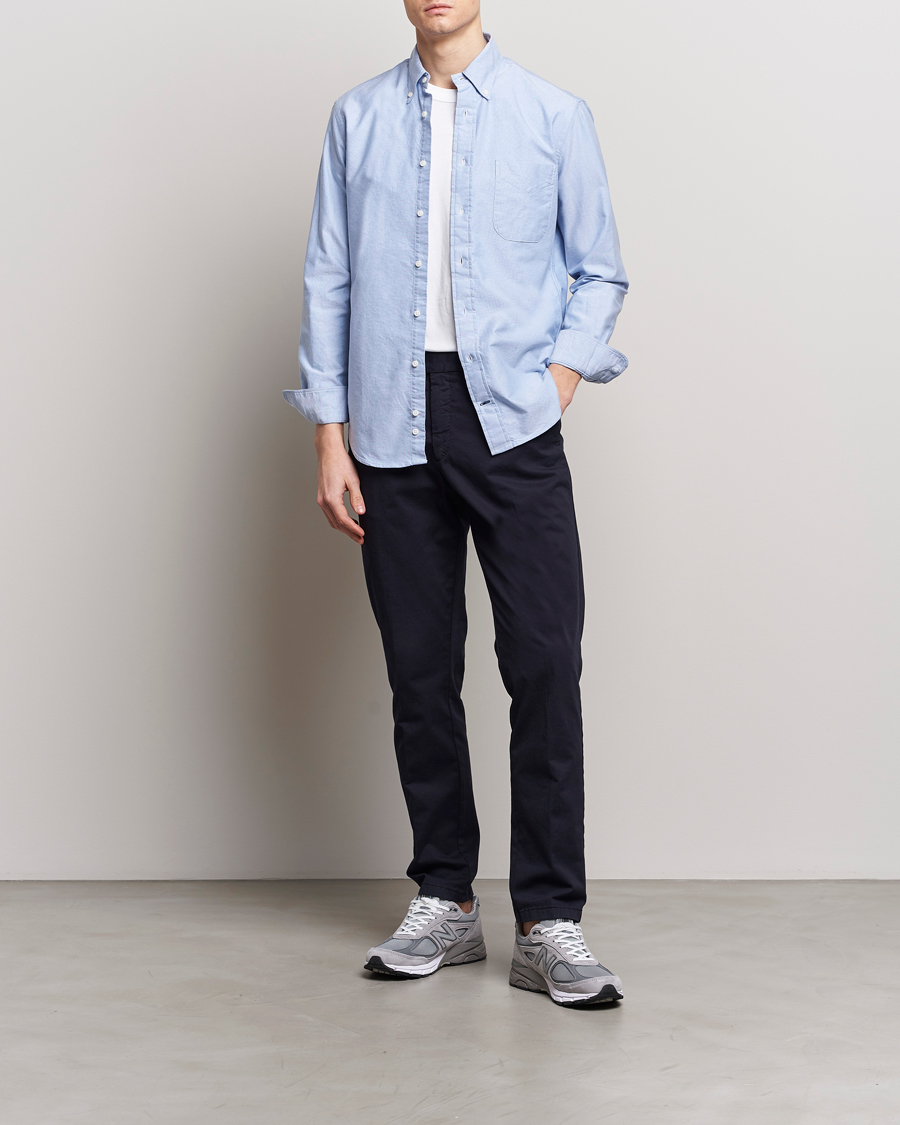 Men | Shirts | Gitman Vintage | Button Down Oxford Shirt Light Blue