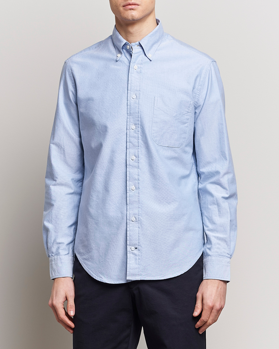 Men | Shirts | Gitman Vintage | Button Down Oxford Shirt Light Blue