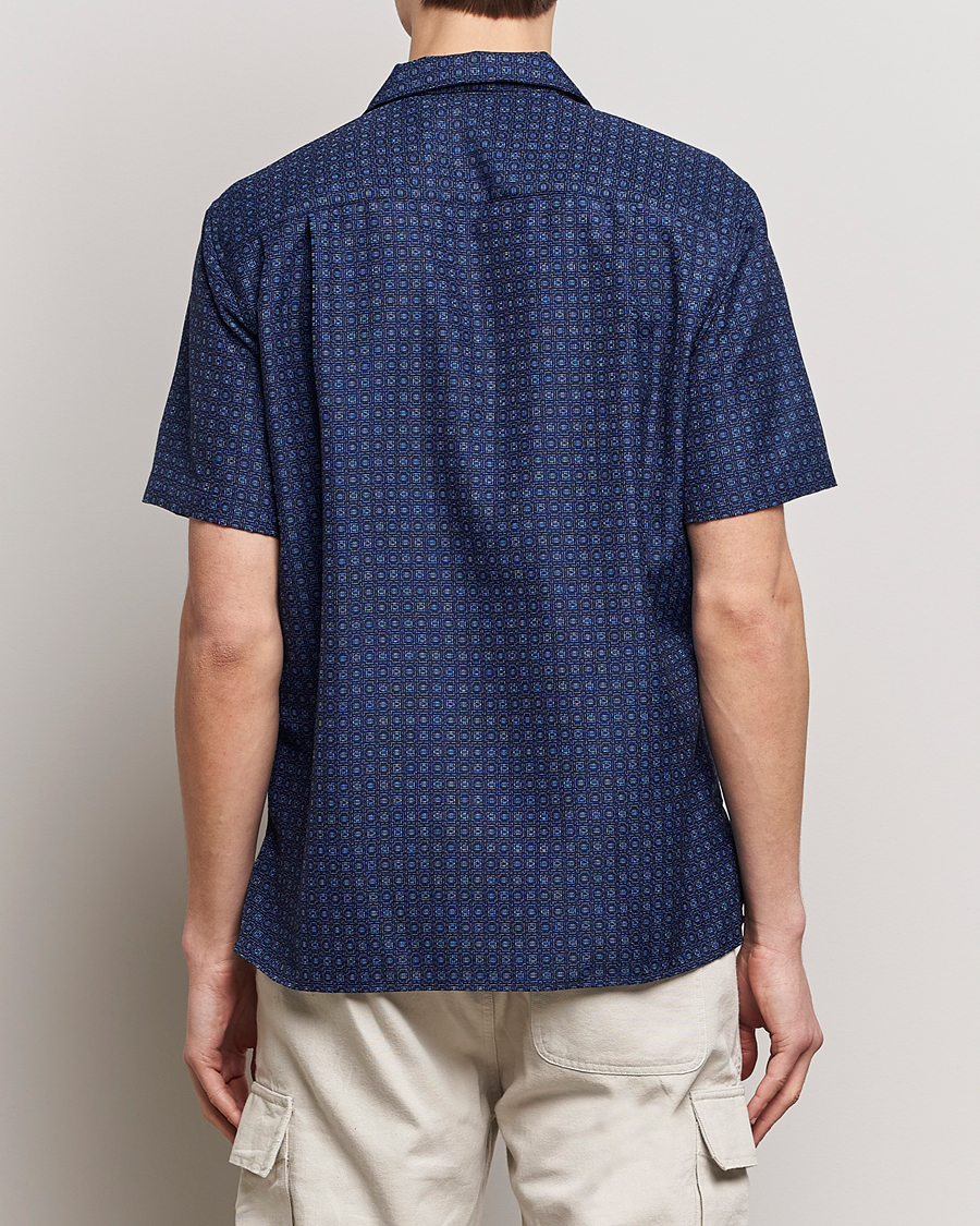Men | Shirts | Gitman Vintage | Japanese Dobby Camp Shirt Navy