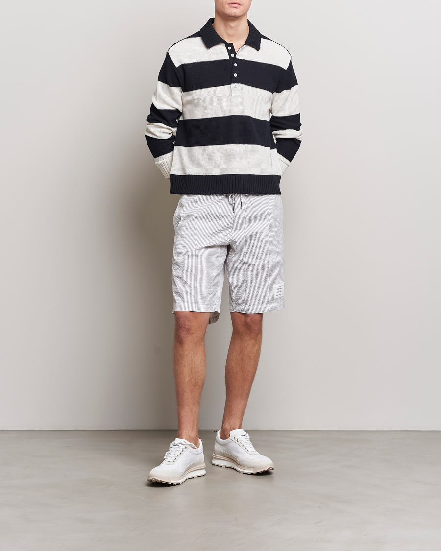 Men | Sweaters & Knitwear | Thom Browne | Long Sleeve Rugby White/Navy