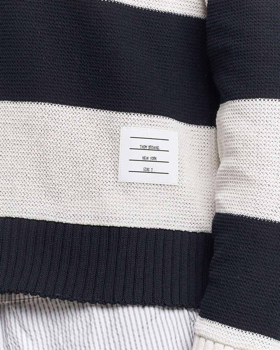 Men | Sweaters & Knitwear | Thom Browne | Long Sleeve Rugby White/Navy